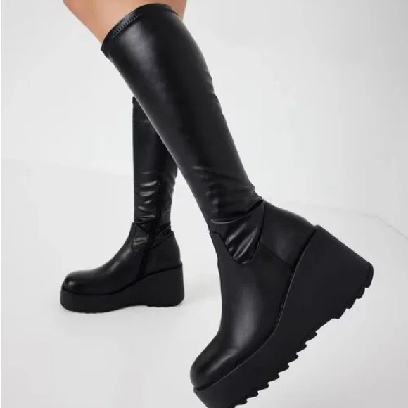 Steve Madden Duke30 Platform Knee-High Boots - Picture 1 of 2